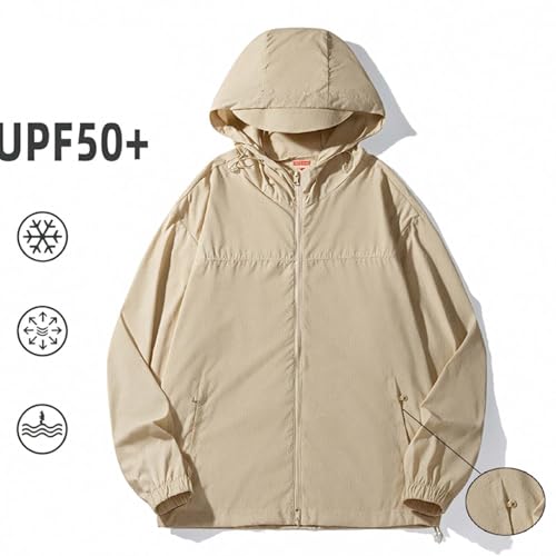 Xiaojmake Sun Protection Hoodie Rain Golf Jacket Men Waterproof Windbreaker Raincoat Lightweight Full Zip Spring Hiking Coat3