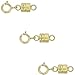 3 Pack-14K Gold Filled 4 mm Magnetic Clasp Converter Extenders for Necklaces Bracelets Anklets with 5.5mm Spring Ring Clasp Made in USA
