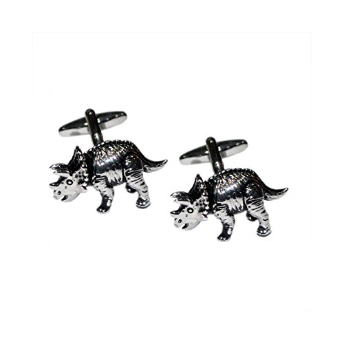 Mancuernillas para hombre diseño dinosaurio Triceratops