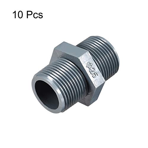Conector de tubería G3/4 macho uxcell adaptador hexagonal plástico de 10 piezas 3