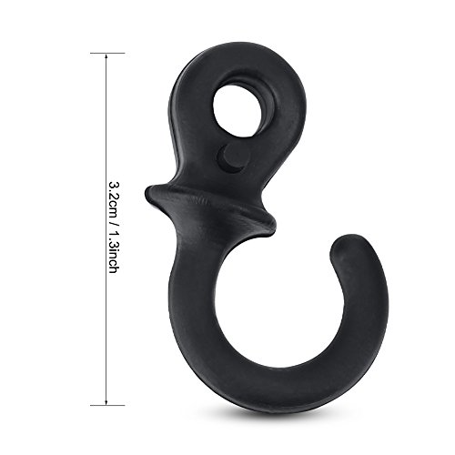 Alomejor Archery String Stabilizer 4Pcs Durable Rubber Compound Bow Archery Bowstring Stabilizer Bow String Silencer(Black) #TOP2