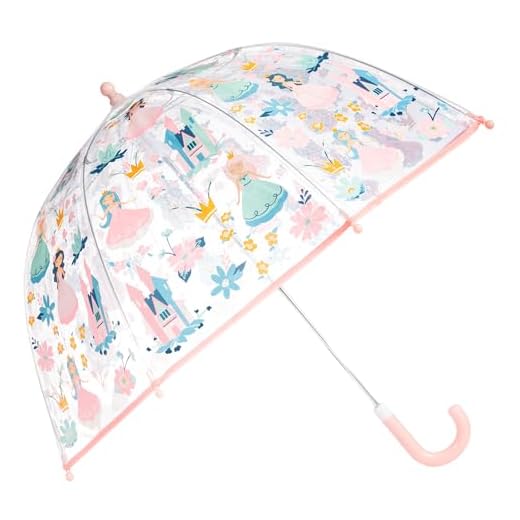 Stephen Joseph, Clear Color Changing Bubble Umbrella, Kids Toddler Bubble Umbrella with Dome Canopy, Princess