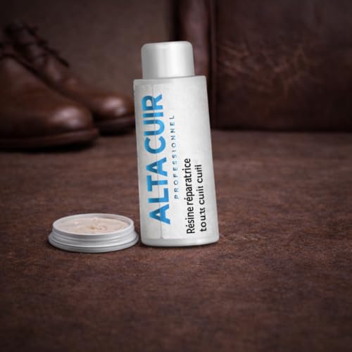 Résine Réparatrice Cuir 60 ML – Réparation Fissures et Accrocs – Restaurer Canapé, Sellerie Auto, Maroquinerie