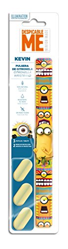 Mussvital Pulsera Antimosquitos, Minions Kevin - 1 Pulsera con 3 Pastillas