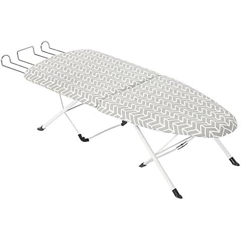 STORAGE MANIAC Tabletop Ironing Board with Iron Rest, Portable Ironing Board with Cover and Pad, Compact Space Saving Foldable Countertop Ironing Board for Home Supply, Dorm, Travel - Maze Cover