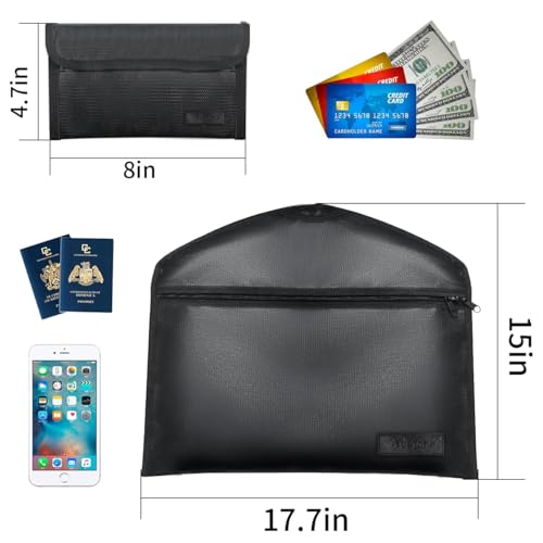 Sdstone Hanger Diversion Fireproof & Waterproof Safe with Lock & Small Fireproof Bag, Secret Safe for Money&Jewelry, Under Clothes with Hidden Compartment to Hide Items for Home or Travel Safe,2 Pack by Sdstone - Image 2