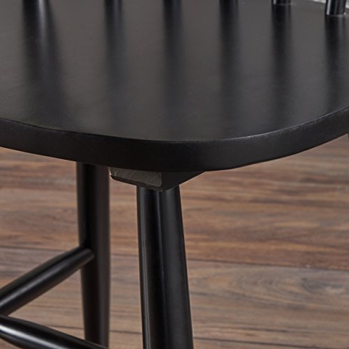 Christopher Knight Home 302241 Declan Farmhouse Cottage High Back Spindled Rubberwood Dining Chairs, 2-Pcs Set, Black