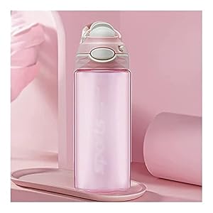 Waterfles Wandelen Waterflessen Travel Waterfles Plastic Sportfles Draagbaar voor Yoga Camping Buitensporten Running Fles (kleur: Roze)