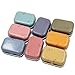 werdecade 8Pcs Mini Flower Tin Trinket Jewelry Organizer Storage Box Decorative Boxes Small Metal Tins with Hinged Lids Portable Box Containers Small Storage Kit (Vintage Dessert)