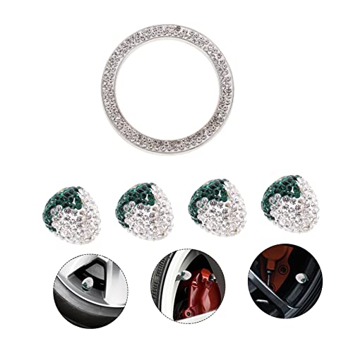 DOITOOL 1 Conjunto De Tampa De Válvula Cristais Decoração Anel De Cristal Botão De Partida Decoração