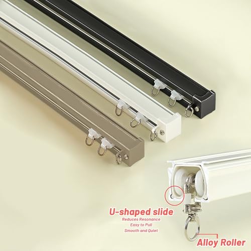 Riel de techo de aluminio negro de 3m ideal para separar dormitorios 7