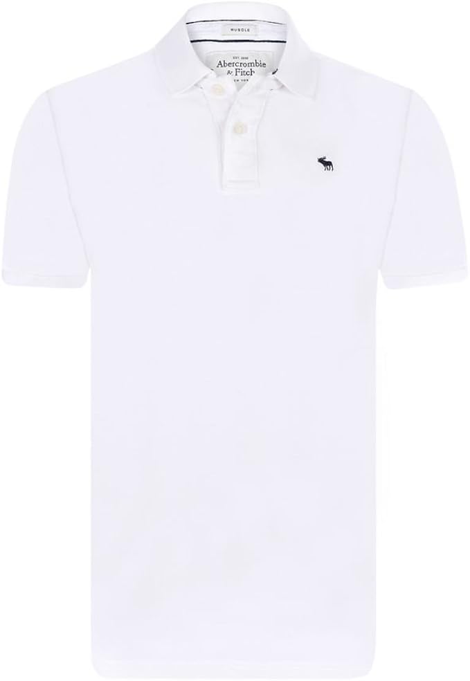 white abercrombie polo shirt