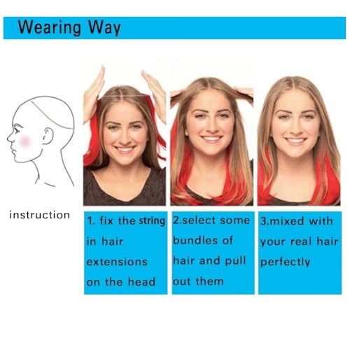 LaLuLoLi Silver Color Hair Extension for Women Girl Secret Fish Line Hair Extensions Straight Hairpiece Invisible String Synthetic Hair Pieces no Clips no Glue no Damage 22" 80g/pack - Image 2