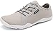 WHITIN Lona Zapatilla Minimalista de Barefoot Trail Running para Hombre Zapato Descalzo Correr Deportivas Fitness Gimnasio Calzado Asfalto Gris Blanco 43 EU