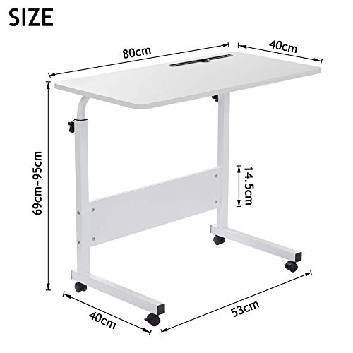 Grandma Shark 80 * 40cm Laptop Desk,Staande Hoogte Verstelbare Computer Bureau met Mobiele Telefoon Tablet PC Slot… - Image 3