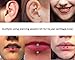 AVYRING 16G 8mm Daith Rook Earrings Stainless Steel with Crystal Ball Cartilage Helix Piercing Rings Septum Rings Eyebrow Jewelry Silver