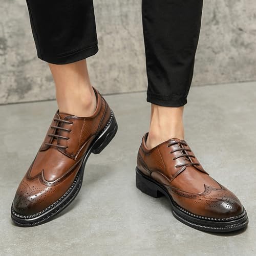 Mens Classic Oxfords Dress Shoes Formal Business Stylish Brogues Derby Lace Up Shoes for Men4