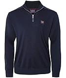 Der Paul & Shark Halbreißverschluss-Jumper strahlt die Vorliebe des Labels für nautisch inspiriertes Design aus. Liebevoll in Italien aus einer Schurwolle-Mischung gestrickt, bietet der Marine-Jumper einen superweichen Griff und essentielle Wärme. Ausgestattet mit einem Halbreißverschluss, Trichterkragen und gerippten Rändern, während die Kontrastschulter- und Ellbogenflecken das berühmte Yachterbe des Labels präsentieren. Der Paul & Shark Jumper ist komplett mit einem gestick...