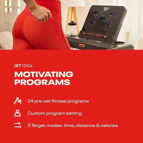 Image of Reebok Treadmills with Incline, Bluetooth, Walking or Running; FR30z 4 HP, 12.4 MPH, 330 lb. capacity; FR20z 2.25 HP, 11.2 MPH, 264 lb. capacity; Z-tech; Jet 100z, 300; GT40z