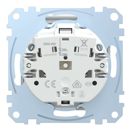 Prise SCHUKO Merten clapet Système M aluminium encastrable - 5
