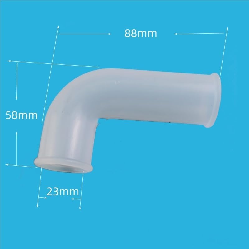L Type White Conduit Pipe Spare Part for Soft Serve Ice Cream Makers Fitting 2PCS Tube Silicone Material/1304