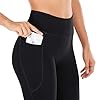 Heathyoga Women Bootcut High Waist Yoga Pants with Pockets, Black, Large