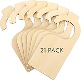 21 Pack Blank Clothing Rack Divider, Wooden Closet Size Divider, Closet Dividers Hanging Closet Dividers for Home Nursery Baby Clothes