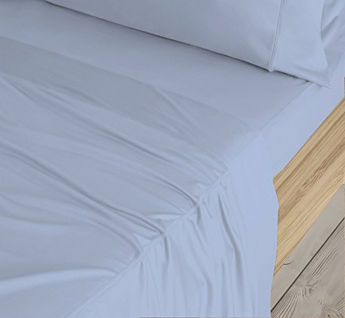SHEEX Breezy Cooling Sheet Set with 2 Pillowcases, Breathable, Silky-Soft, Skye Blue, Queen