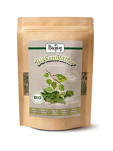 Biojoy Hojas de Abedul BÍO (100 g), secas y cortadas, para preparar té y infusión (Betula pendula)