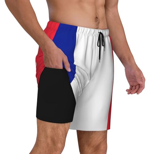 French Flag Print Men Stylish Functionality Swim Trunks Breathable Beach Shorts Surfing Gym Fishing3
