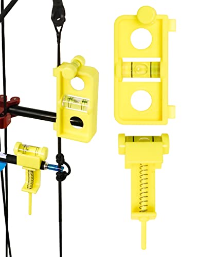 THREE ARCHERS Archery Bow Tuning and Mounting String Level Combo Kit for Compound Bows (Yellow)