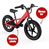 Wispeed - WIKIDS - Draisienne Electrique pour Enfant 3 à 7 Ans- 100W - 8km/h - 5km - Frein à Tambour - Moteur Silencieux - Jusqu'à 50kg - Rouge #3
