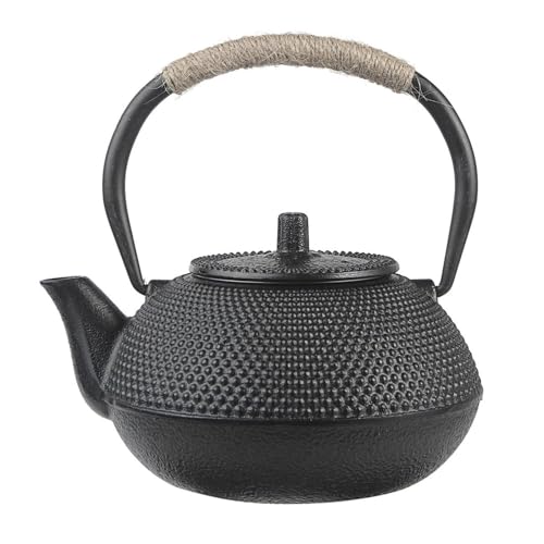 300/650/1200ml アンティーク鋳鉄ティーポット、取り外し可能なステンレススチールメッシュ、沸騰水用ケトル付き 急速沸騰ケトル(650ML)