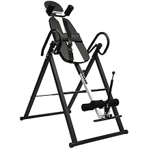 Inversion Table, Gravity Heavy Duty Inversion Table, Extended Ankle Lock Handle with Headrest & Adjustable Safety Belt, 330.7 Lbs Load Capacity, Back Pain Relief Kit - Black