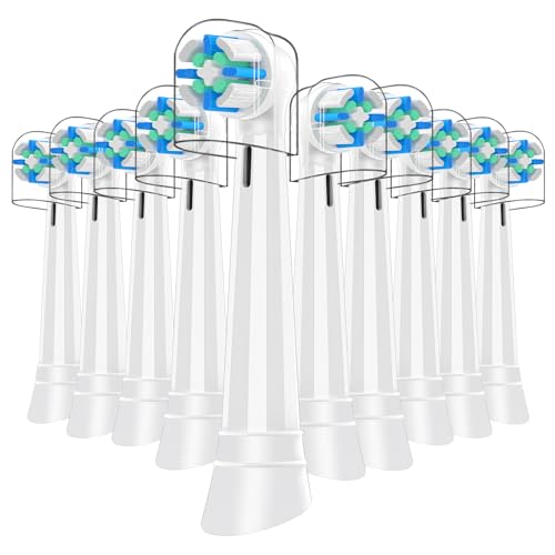 Image of 10 Pcs IO Replacement Heads Compatible with Oral B iO 2 /3 /4 /5 /6 /7 /8 /9 /10 Series Electric Toothbrush, Brush Heads with Medium Bristles Compatible with Oral B iO for Gentle Dental Care (White)