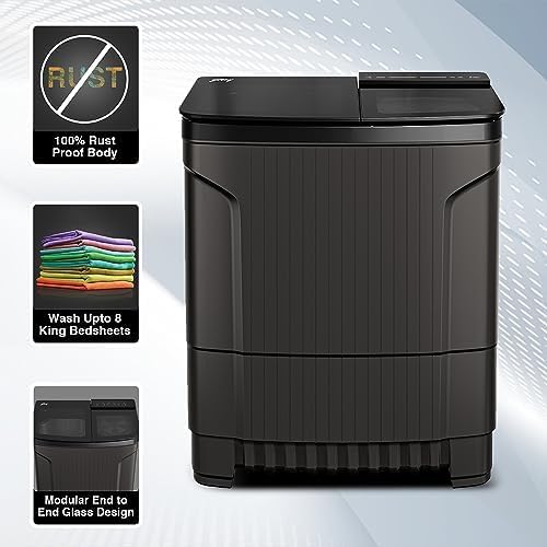 Image of Godrej 9.0 Kg 5 Star Semi Automatic Top Loading Washing Machine, Edge Ultima Series with PowerMax Wash Motor(2024 Model- WSEDGE ULT 90 5.0 DB2M CSGR, Crystal Grey)