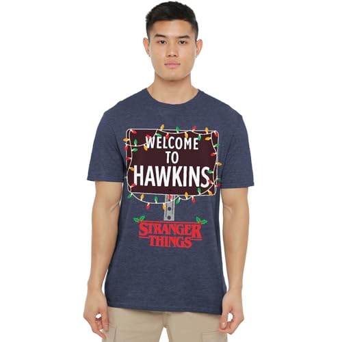 T-shirt Stranger Things Hawkins marine XXL unisexe pour look geek