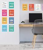 Carson Dellosa Growth Mindset Poster Set—Colorful Posters for Positive Thinking, Inspirational Bulletin Board Decorations, Wall Displays, Classroom Decor (12 pc)