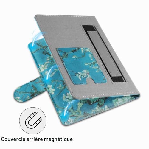 HoYiXi Étui Universel pour 6-6.8'' Pocketbook/Tolino/Sony E-Book Reader 6.8" Kindle Paperwhite/6" Nouveau Kindle 2022 & 2019/Kobo Clara HD/Kobo Clara 2E Coque Housse,Fleur – vue 4