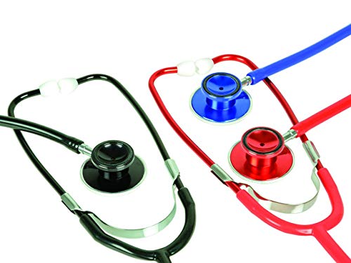 Gima - Doppelkopf-Stethoskop TRAD COLOR, Erwachsene, Y Farbe Rot, Pavillon Ø 43,5 mm, Glocke Ø 30 mm Außenmaß, Latexfrei, CE Medizinprodukt