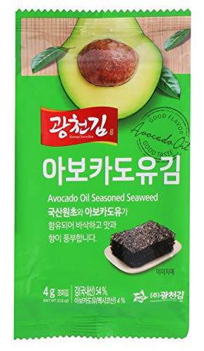 KIMNORI Kwangcheonkim Seasoned Seaweed Snacks – 16 Individual Packs Avocado Oil Premium Roasted Natural Laver Sheets 4g 0.14 Ounce 김 のり 海苔 紫菜