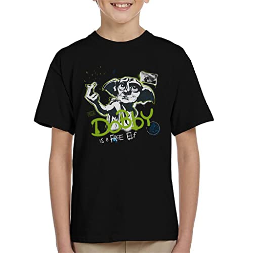 Image of All+Every Harry Potter Dobby is A Free Elf Kid's T-Shirt Black