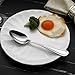 Amazon Basics Stainless Steel Dishwasher Safe Dinner Spoons with Pearled Edge, Large Tablespoons, 7.7 inches, Pack of 12, Silver
