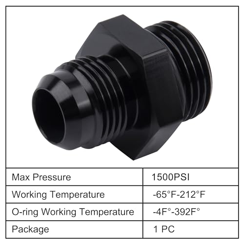 Image of EVIL ENERGY 8AN Flare to AN10 ORB Male O-Ring Fitting Adapter