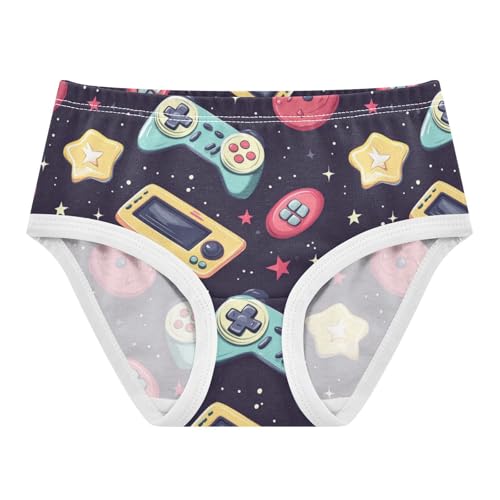 ZZKKO Game Console Star Girls Underwear Toddler Panties for Girls Comfort Brief Size 2T-8Y