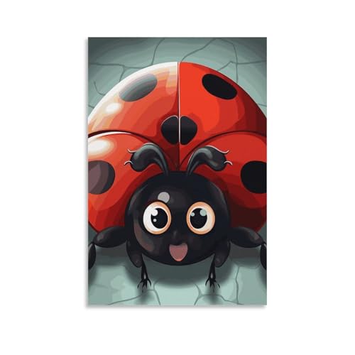 Toile murale coccinelle une œuvre d'art pour salon qui éveille la joie