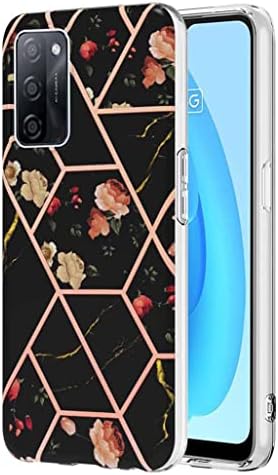 GOGME Case for OPPO A54s / OPPO A16 / OPPO A16s, [Elegant Marble Pattern] Brilliant Design Shockproof Flexible Slim Soft Silicone Rubber TPU Bumper Cover Skin Case, Pink white