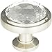 Atlas Homewares 343-BRN Legacy Crystal Brushed Nickel 1.3-Inch Round Knob