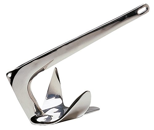 ISURE MARINE Stainless Steel Bruce Style Claw Force Boat Anchor Heavy Duty Marine Grade Polished