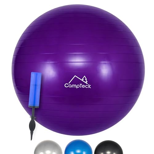 CampTeck U7291 Unisex Gymnastikball 65cm mit Handpumpe für Yoga, Fitness, Fitnessstudio, Pilates - â€¦ – Miniatur